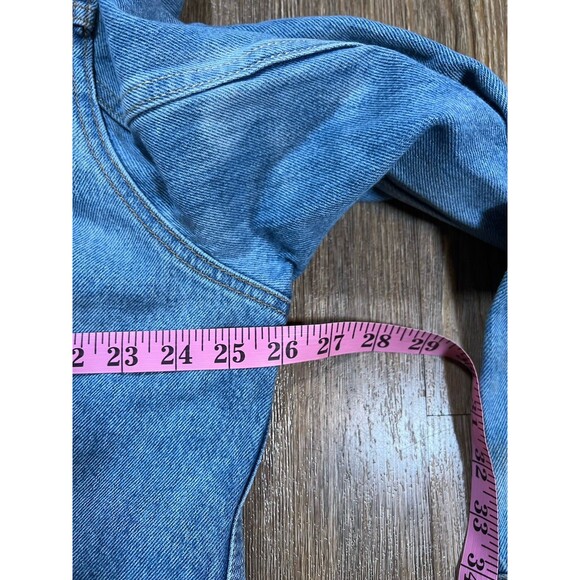 Levis Jacket Mens 2XL Blue Denim Relaxed Light Wash Trucker Jean Button Front - Picture 8 of 10